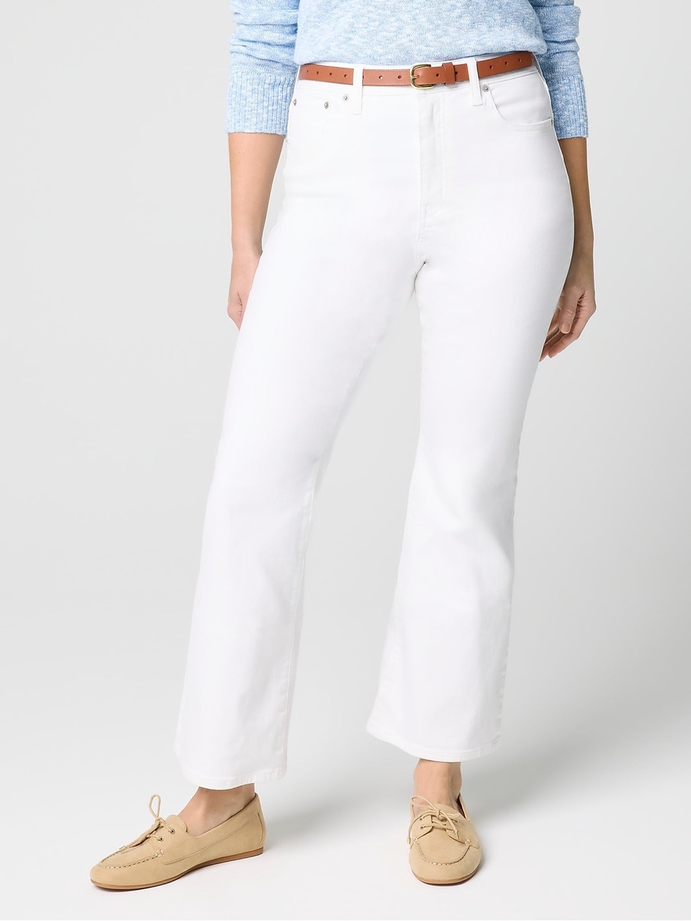 J. Crew Curvy ankle flare jean in signature stretch+ White Size 30 NWT CQ511